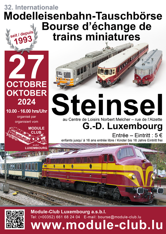 Modellbahnbörse in Steinsel Plakat